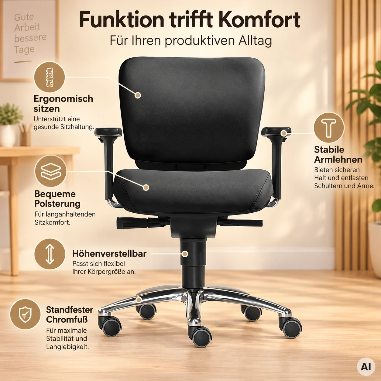 Fire S - Feng Shui Drehstuhl