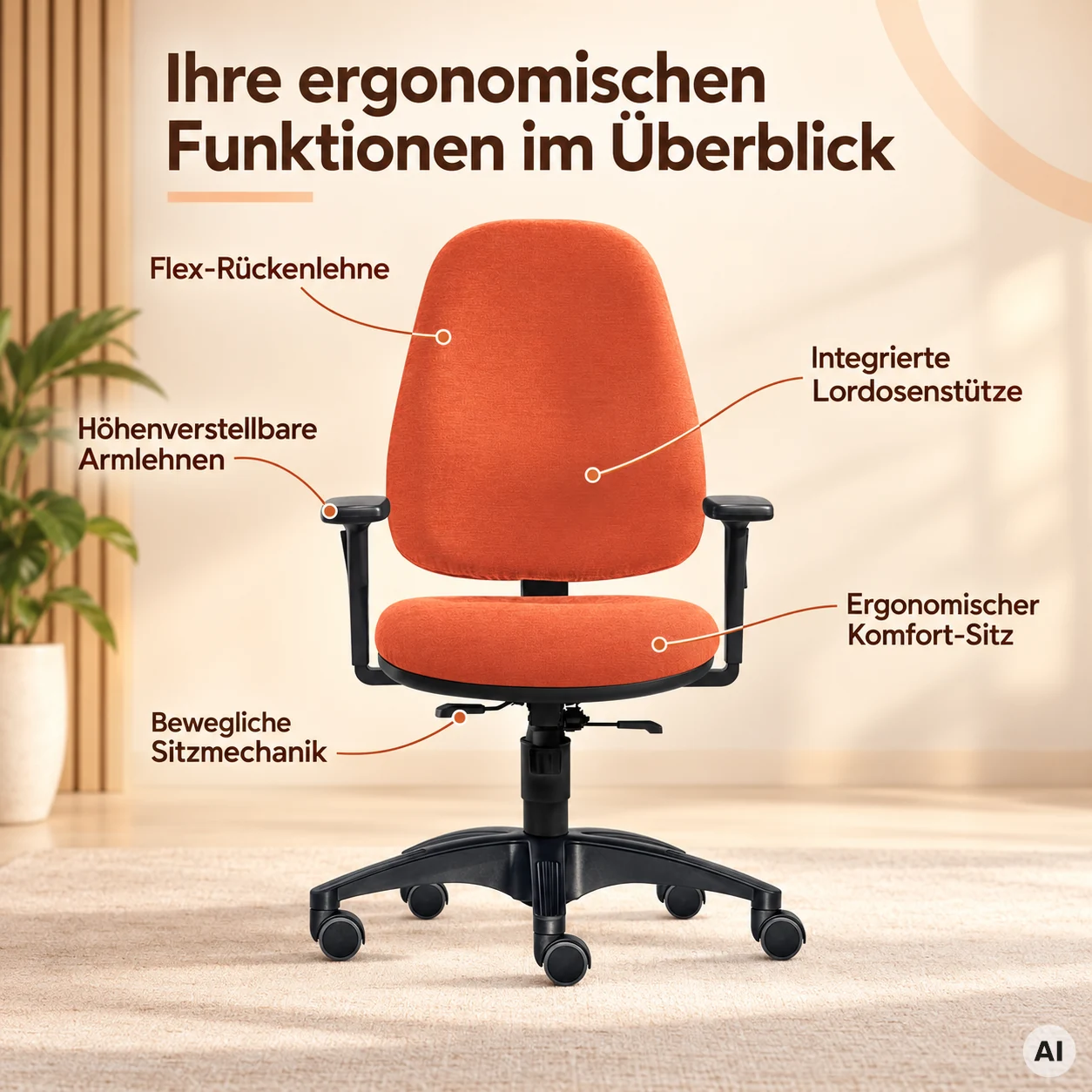 Lady Flex - Home Office Bürostuhl für Frauen